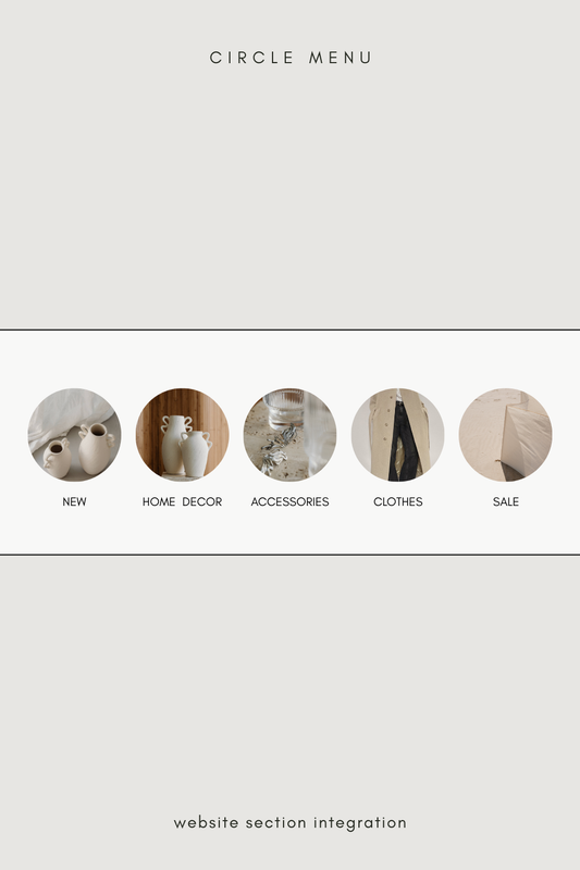 Cirle Menu Website Section Integration